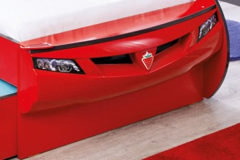 CARBED Кровать-машина Coupe с выдвижной кроватью Red 20.03.1306.00 в Нижнем Ингаше - nizhnij-ingash.mebel54.com | фото