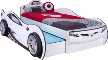 CARBED Кровать-машина Coupe с выдвижной кроватью White 20.03.1310.00 в Нижнем Ингаше - nizhnij-ingash.mebel54.com | фото
