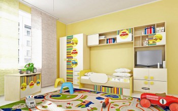 Детская комната Клаксон (Бежевый/корпус Клен) в Нижнем Ингаше - nizhnij-ingash.mebel54.com | фото