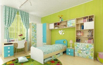 Детская комната Твит (Белый/Зеленый/корпус Клен) в Нижнем Ингаше - nizhnij-ingash.mebel54.com | фото