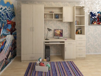 Детская Сережка Комплект мебели (Дуб белфорт) в Нижнем Ингаше - nizhnij-ingash.mebel54.com | фото