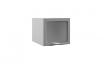 Гарда ГВПГС 500 шкаф верхний горизонтальный глубокий со стеклом высокий (Белый Эмалит/корпус Серый) в Нижнем Ингаше - nizhnij-ingash.mebel54.com | фото