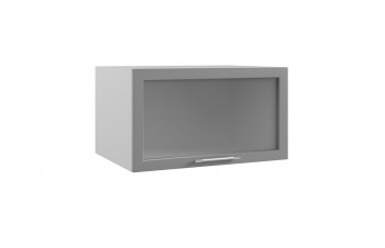 Гарда ГВПГС 800 шкаф верхний горизонтальный глубокий со стеклом высокий (Белый Эмалит/корпус Серый) в Нижнем Ингаше - nizhnij-ingash.mebel54.com | фото