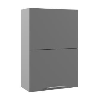 Гарда ВПГПМ 600 шкаф верхний высокий Blum Aventos (Белый Эмалит/корпус Серый) в Нижнем Ингаше - nizhnij-ingash.mebel54.com | фото