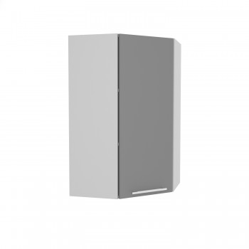 Гарда ВПУ 550 шкаф верхний угловой высокий (Белый Эмалит/корпус Серый) в Нижнем Ингаше - nizhnij-ingash.mebel54.com | фото