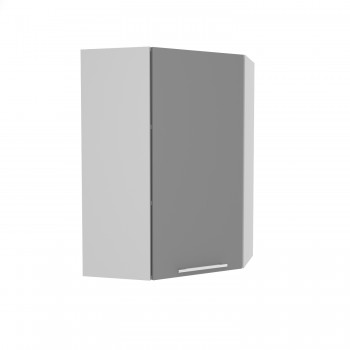Гарда ВПУ 600 шкаф верхний угловой высокий (Белый Эмалит/корпус Серый) в Нижнем Ингаше - nizhnij-ingash.mebel54.com | фото