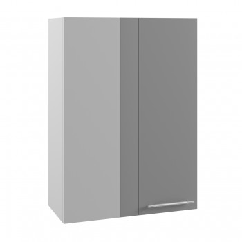 Гарда ВПУ 650 шкаф верхний угловой высокий (Белый Эмалит/корпус Серый) в Нижнем Ингаше - nizhnij-ingash.mebel54.com | фото