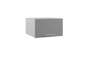 Корато ГПГФ 600 шкаф верхний горизонтальный с фрезеровкой (Кварц черный/корпус Серый) в Нижнем Ингаше - nizhnij-ingash.mebel54.com | фото