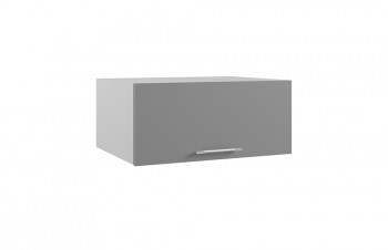 Корато ГПГФ 800 шкаф верхний горизонтальный с фрезеровкой (Кварц черный/корпус Серый) в Нижнем Ингаше - nizhnij-ingash.mebel54.com | фото