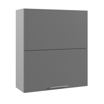 Корато ВПГПМ 800 шкаф верхний с подъемным механизмом высокий (Кварц черный/корпус Серый) в Нижнем Ингаше - nizhnij-ingash.mebel54.com | фото