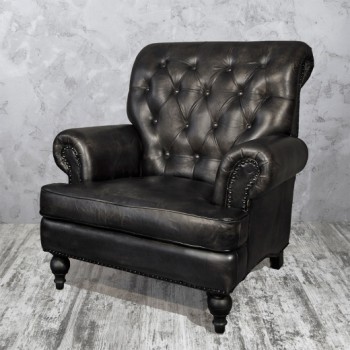 Кресло кожаное Лофт Аристократ в Нижнем Ингаше - nizhnij-ingash.mebel54.com | фото