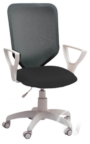 Кресло компьютерное Элегия S (белый/ткань сетка темно-серая) в Нижнем Ингаше - nizhnij-ingash.mebel54.com | фото