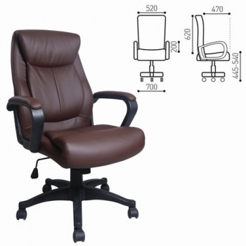 Кресло офисное BRABIX Enter EX-511 (коричневый) в Нижнем Ингаше - nizhnij-ingash.mebel54.com | фото