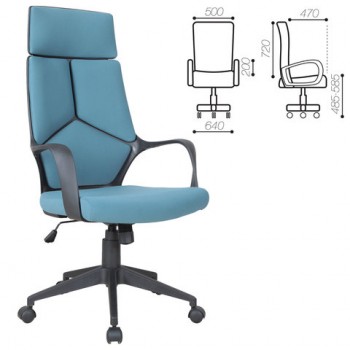 Кресло офисное BRABIX Prime EX-515 (голубая ткань) в Нижнем Ингаше - nizhnij-ingash.mebel54.com | фото