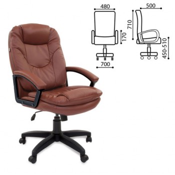 Кресло офисное BRABIX Trend EX-568 (коричневый) в Нижнем Ингаше - nizhnij-ingash.mebel54.com | фото