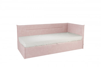 Кровать 0.9 Альба Тахта (Нежно-розовый велюр) в Нижнем Ингаше - nizhnij-ingash.mebel54.com | фото