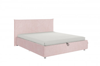 Кровать 1,6 Квест (Нежно-розовый велюр/под-мех) в Нижнем Ингаше - nizhnij-ingash.mebel54.com | фото
