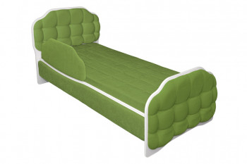 Кровать 160 Атлет 76 Зелёный (мягкий бортик) в Нижнем Ингаше - nizhnij-ingash.mebel54.com | фото