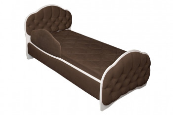 Кровать 160 Гармония 08 Шоколад (мягкий бортик) в Нижнем Ингаше - nizhnij-ingash.mebel54.com | фото