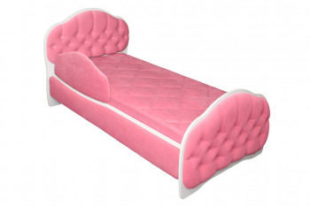 Кровать 160 Гармония 89 Розовый (мягкий бортик) в Нижнем Ингаше - nizhnij-ingash.mebel54.com | фото