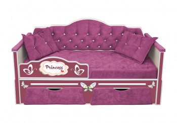 Кровать 160 серии Иллюзия 2 ящика 18 Сиреневый (подушки) в Нижнем Ингаше - nizhnij-ingash.mebel54.com | фото
