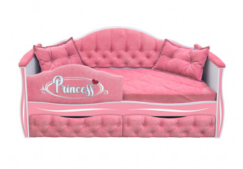 Кровать 160 серии Иллюзия 2 ящика 36 Розовый (мягкий бортик/подушки) в Нижнем Ингаше - nizhnij-ingash.mebel54.com | фото