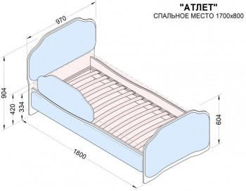 Кровать 170 Атлет 02 Бежевый (мягкий бортик) в Нижнем Ингаше - nizhnij-ingash.mebel54.com | фото