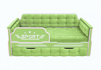 Кровать 170 серии Спорт 1 ящик 81 Фисташка (мягкие боковые накладки) в Нижнем Ингаше - nizhnij-ingash.mebel54.com | фото