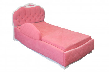 Кровать 190 Гармония Lux 36 Розовый (мягкий бортик) в Нижнем Ингаше - nizhnij-ingash.mebel54.com | фото