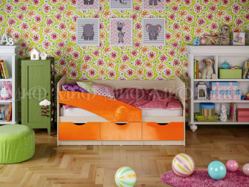 Кровать Бабочки 1,8м (Оранжевый металлик) в Нижнем Ингаше - nizhnij-ingash.mebel54.com | фото