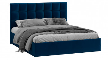 Кровать без ПМ «Эмбер» Велюр Confetti/Blue в Нижнем Ингаше - nizhnij-ingash.mebel54.com | фото