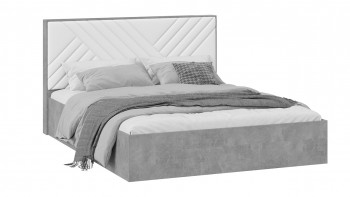 Кровать без ПМ «Хилтон» Тип 1 Ателье светлый/Белый в Нижнем Ингаше - nizhnij-ingash.mebel54.com | фото