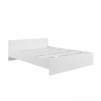 Кровать без ящ. М1400 Мадера Белый в Нижнем Ингаше - nizhnij-ingash.mebel54.com | фото