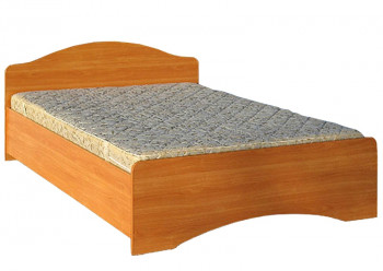 Кровать двойная 1600-1 без матраса (круглые спинки) Вишня Оксфорд в Нижнем Ингаше - nizhnij-ingash.mebel54.com | фото