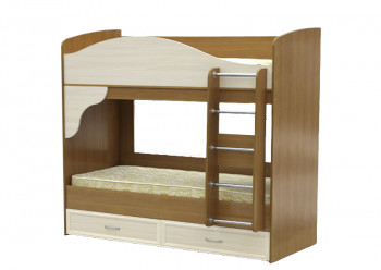 Кровать двухъярусная без матрасов Вишня Оксфорд в Нижнем Ингаше - nizhnij-ingash.mebel54.com | фото