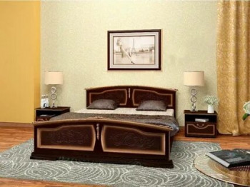 Кровать Елена из массива сосны 1800*2000 Орех в Нижнем Ингаше - nizhnij-ingash.mebel54.com | фото