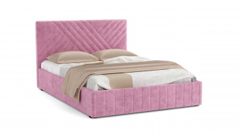 Кровать Гамма ш. 1400 (без основания для хранения) (велюр тенерифе розовый) в Нижнем Ингаше - nizhnij-ingash.mebel54.com | фото