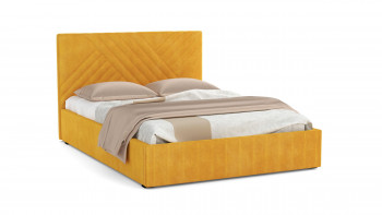 Кровать Гамма ш. 1400 (с основанием для хранения) (велюр тенерифе куркума) в Нижнем Ингаше - nizhnij-ingash.mebel54.com | фото