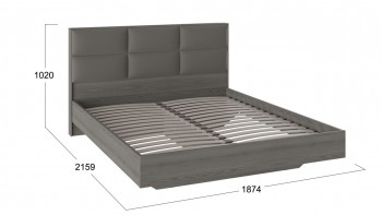Кровать «Либерти» с мягким изголовьем Хадсон/Ткань Грей/1800 в Нижнем Ингаше - nizhnij-ingash.mebel54.com | фото