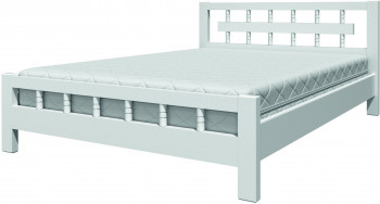 Кровать Натали-5 из массива сосны 900*2000 Белый античный в Нижнем Ингаше - nizhnij-ingash.mebel54.com | фото