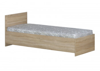 Кровать одинарная 800-2 без матраса (прямые спинки) Дуб Сонома в Нижнем Ингаше - nizhnij-ingash.mebel54.com | фото