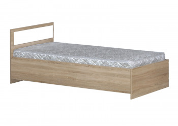 Кровать одинарная 900-2 без матраса (прямые спинки) Дуб Сонома в Нижнем Ингаше - nizhnij-ingash.mebel54.com | фото