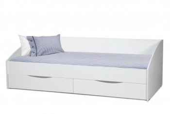 Кровать одинарная "Фея - 3" (симметричная) New/(белый / белый / ДВПО: белый) в Нижнем Ингаше - nizhnij-ingash.mebel54.com | фото