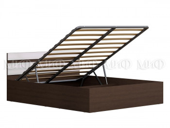 Кровать с подъемным механизмом Нэнси 1,4м (Венге/белый глянец) в Нижнем Ингаше - nizhnij-ingash.mebel54.com | фото
