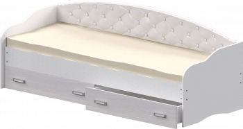 Кровать Софа-7 с мягкой спинкой (800х1900) Белый в Нижнем Ингаше - nizhnij-ingash.mebel54.com | фото
