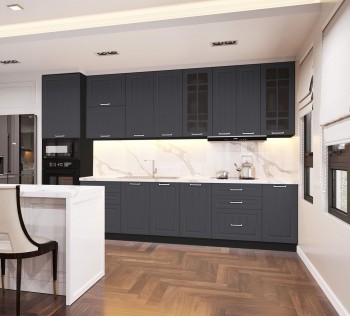 Кухонный гарнитур 1,8м Луксор высокие модули (Клен серый/корпус венге) в Нижнем Ингаше - nizhnij-ingash.mebel54.com | фото