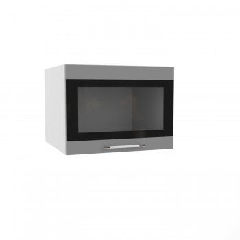 Лофт ГВПГСФ 600 шкаф верхний горизонтальный глубокий высокий (Штукатурка белая/корпус Серый) в Нижнем Ингаше - nizhnij-ingash.mebel54.com | фото
