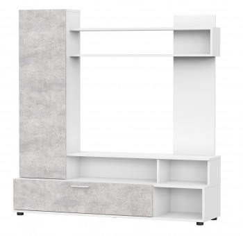 Мебель для гостиной "МГС 9" Белый / Цемент светлый в Нижнем Ингаше - nizhnij-ingash.mebel54.com | фото
