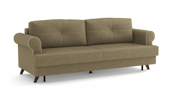 Оливер / диван - кровать 3-х местн. (еврокнижка) (велюр велутто коричневый 23 в Нижнем Ингаше - nizhnij-ingash.mebel54.com | фото