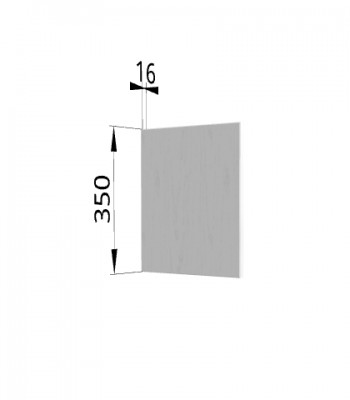 Панель торцевая (для шкафа горизонтального) ПГ Монца, Ройс (Кварц черный) в Нижнем Ингаше - nizhnij-ingash.mebel54.com | фото